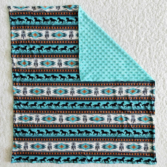 Baby Horse Blankets Blue