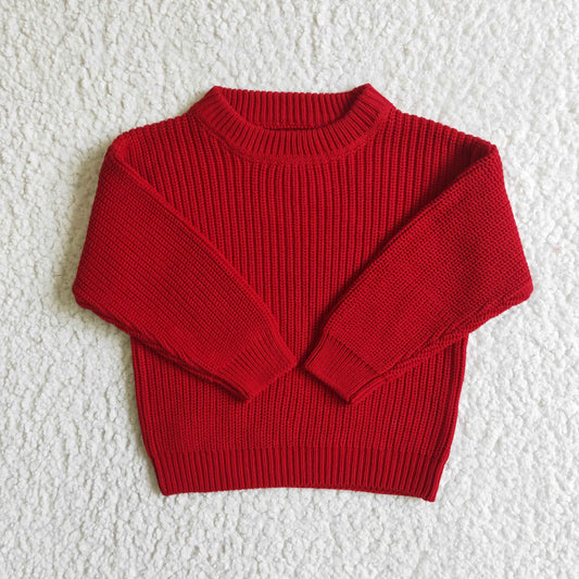 Girls Boys Red Sweater