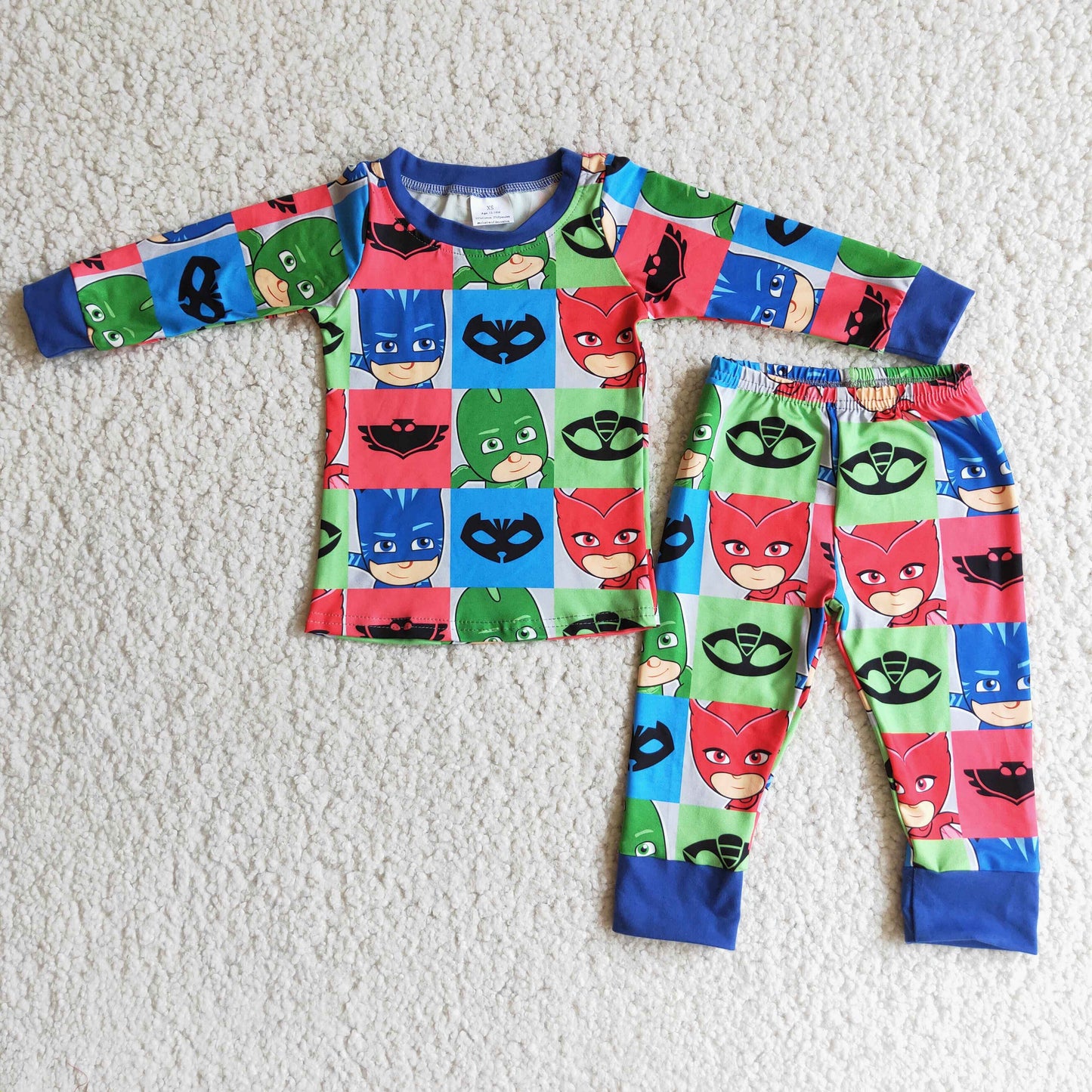 Boys Cartoon Pajamas Long Sleeves Joggers