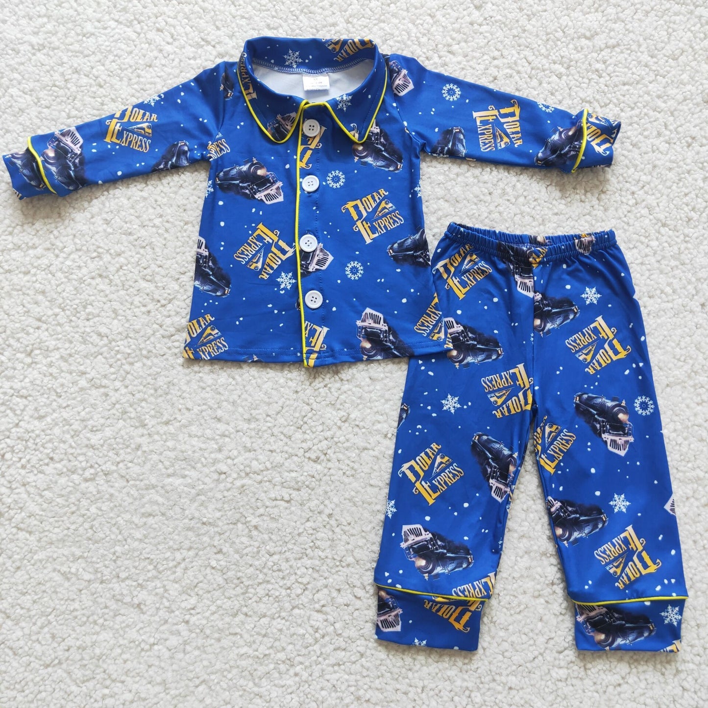 Boys Express Pajamas Long Sleeves Blue Pants