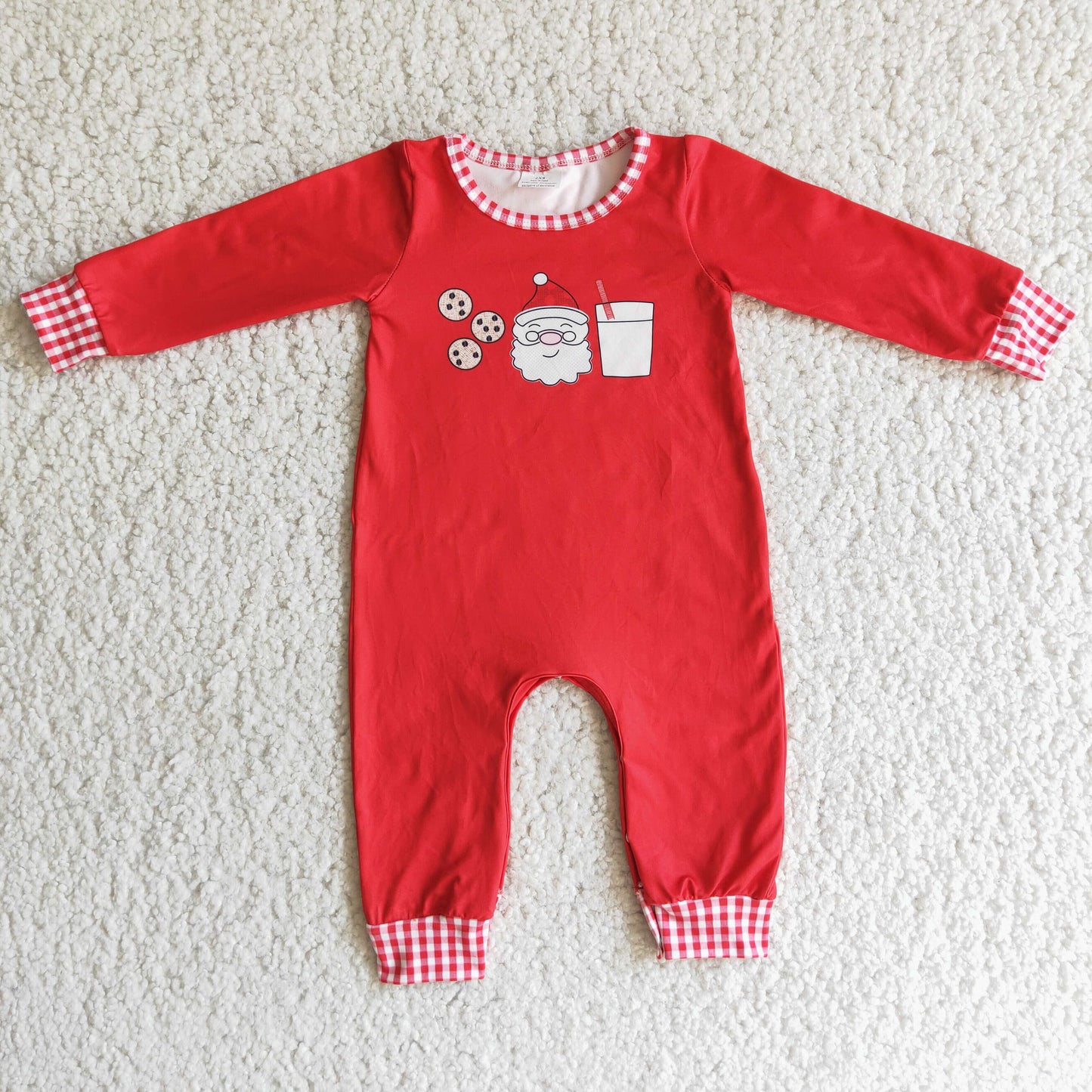 Boys Christmas Santa Rompers Red