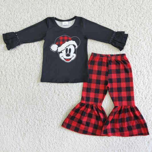 Girls Christmas Outfits Long Sleeves Bell Bottom