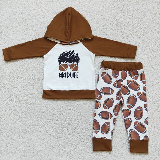 Boys Kidlife Outfits Long Sleeves Hoodies Joggers Football