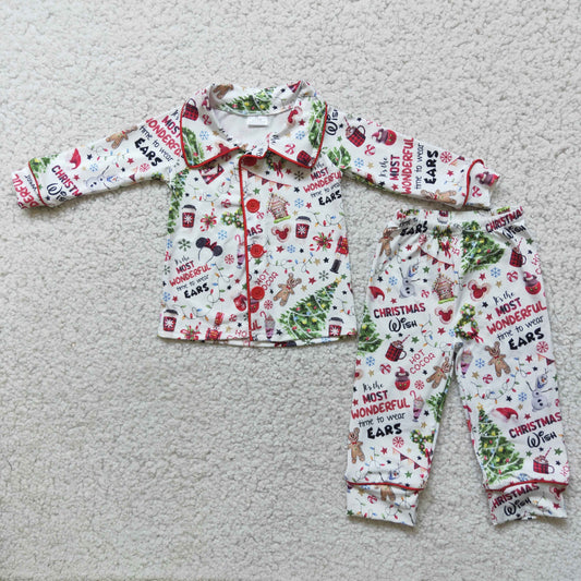 Boys Christmas Pajamas Long Sleeves Pants