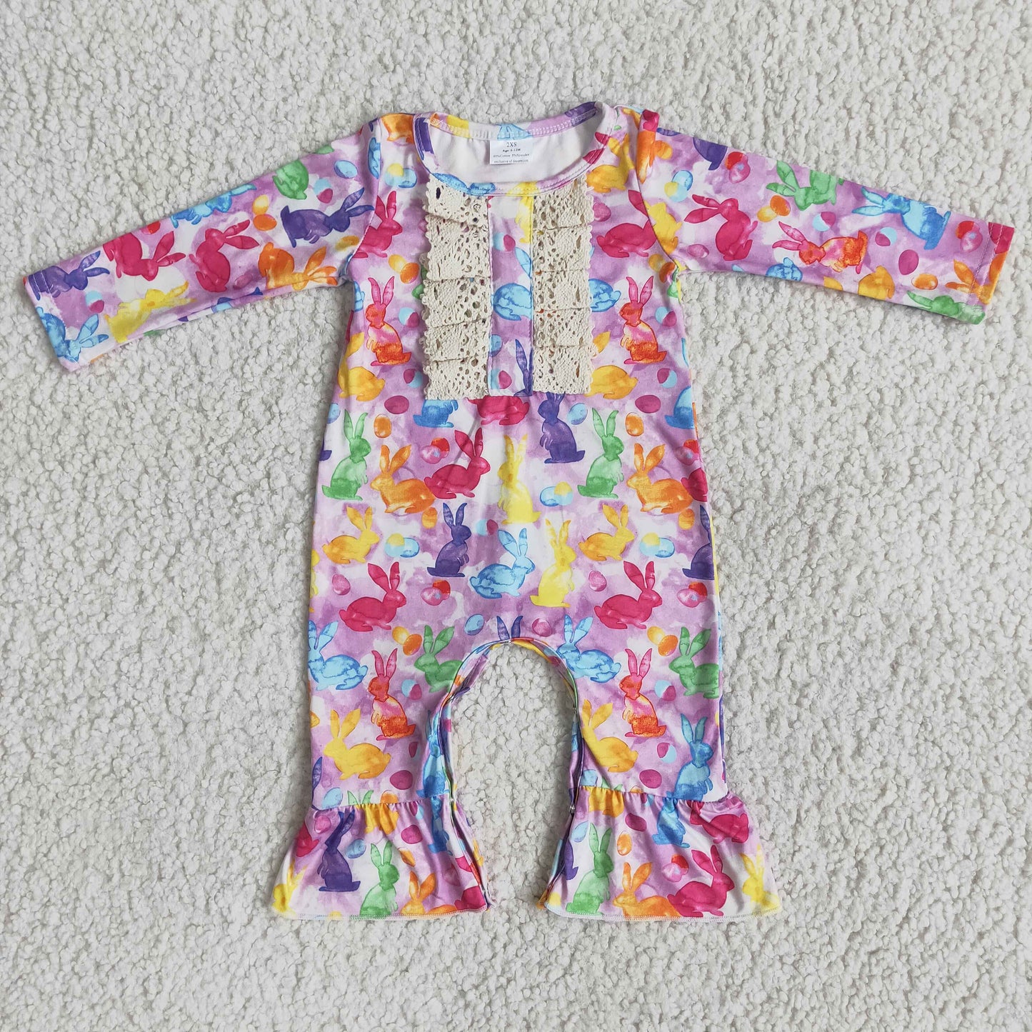 Girls Easter Bunny Rompers