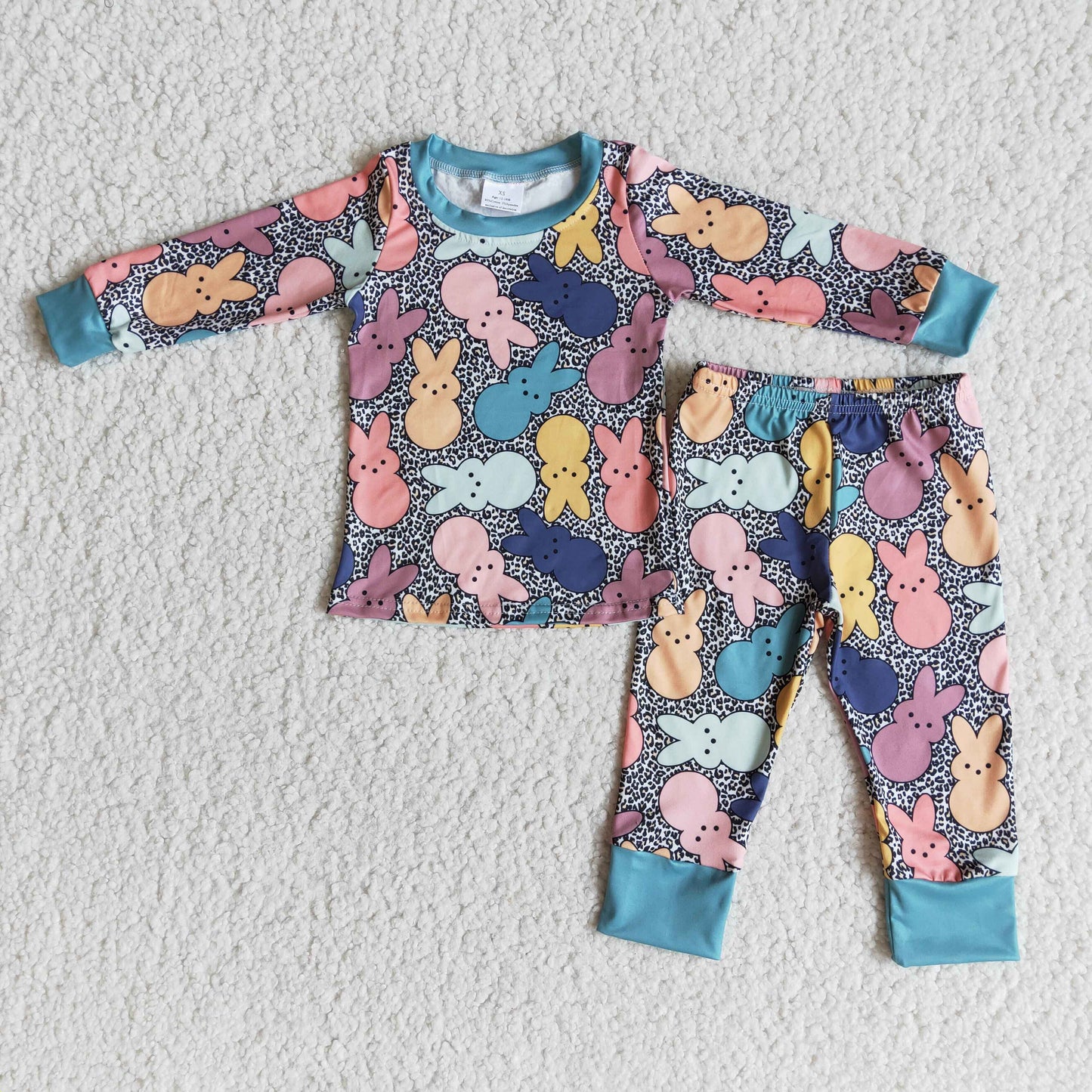 Boys Easter Bunny Pajamas Long Sleeves Pants