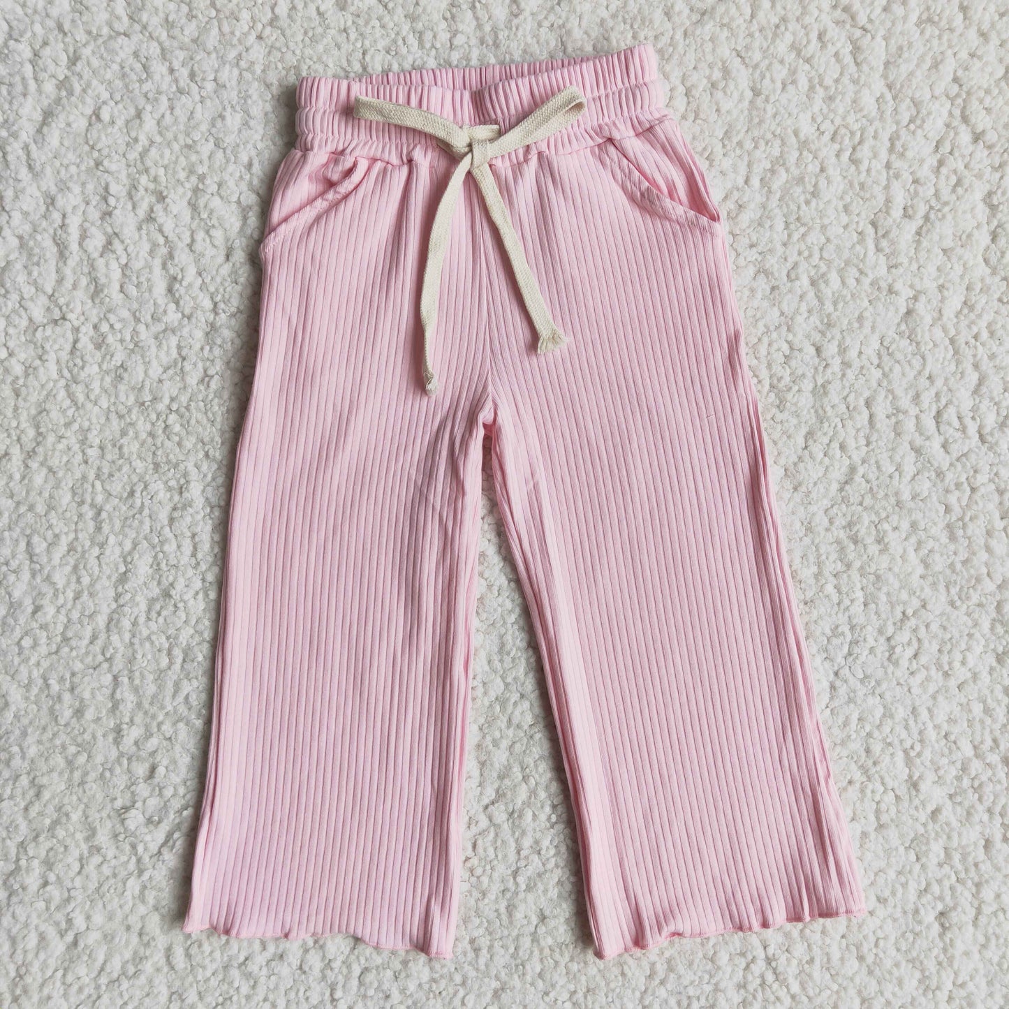 Girls Pink Cotton Pants