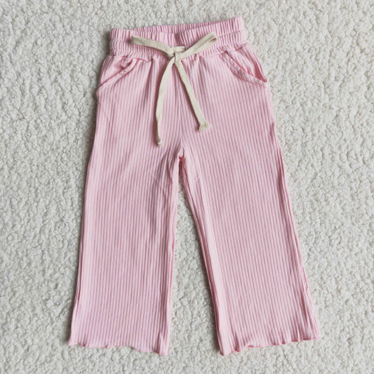 Girls Pink Cotton Pants