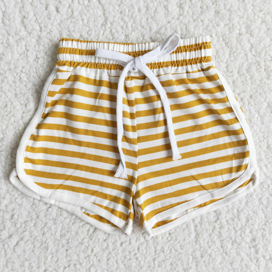 Girls Ginger Stripe Cotton Shorts