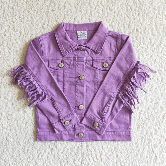 Girls Purple Denim Jacket