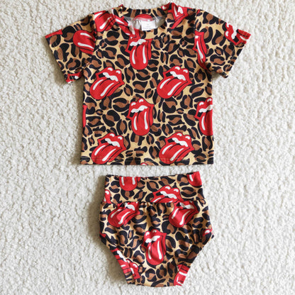 Girls Leopard Tongue Bummies