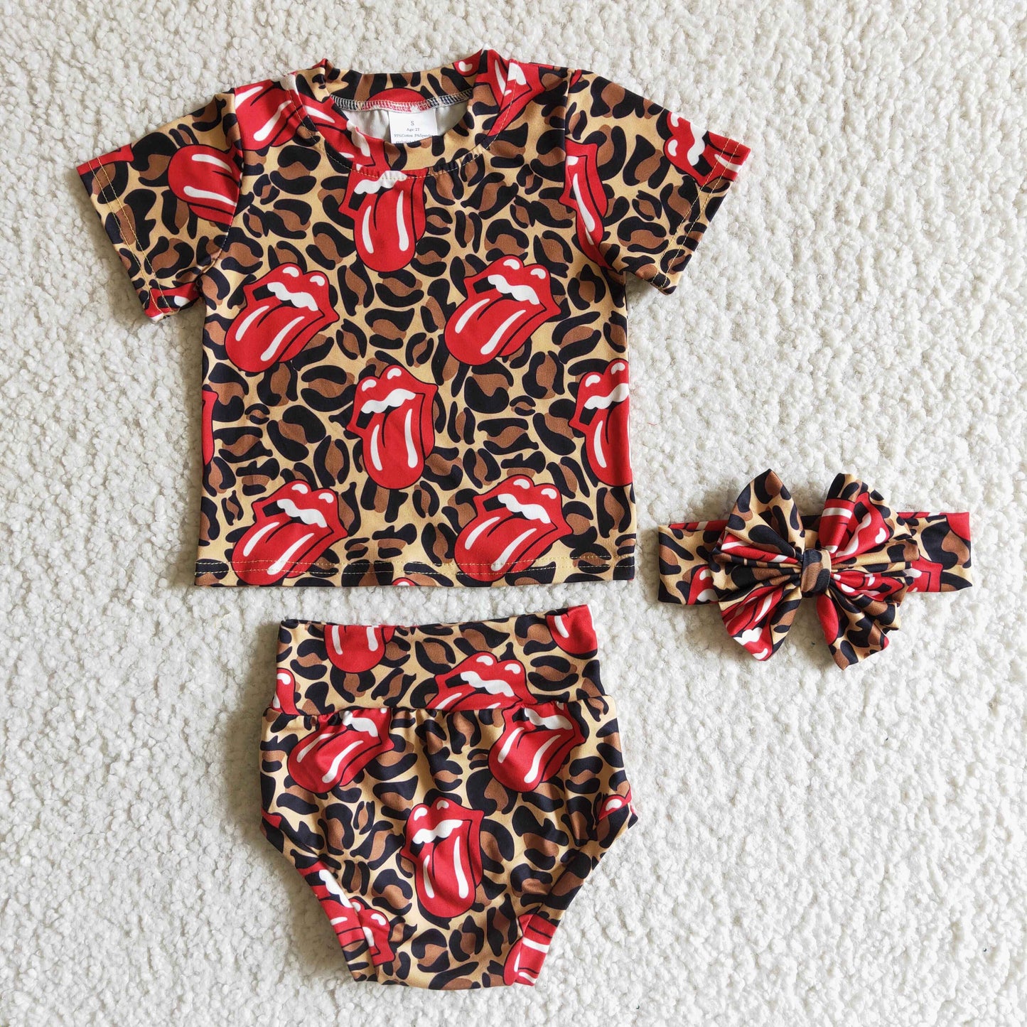 Girls Leopard Tongue Bummies