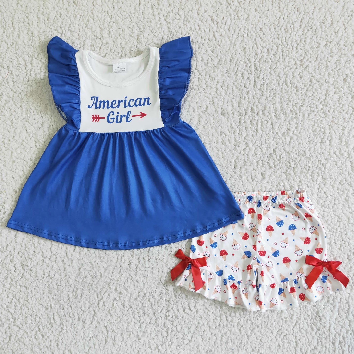 GSSO0042 Girls American Girl Outfits Short Sleeves Shorts