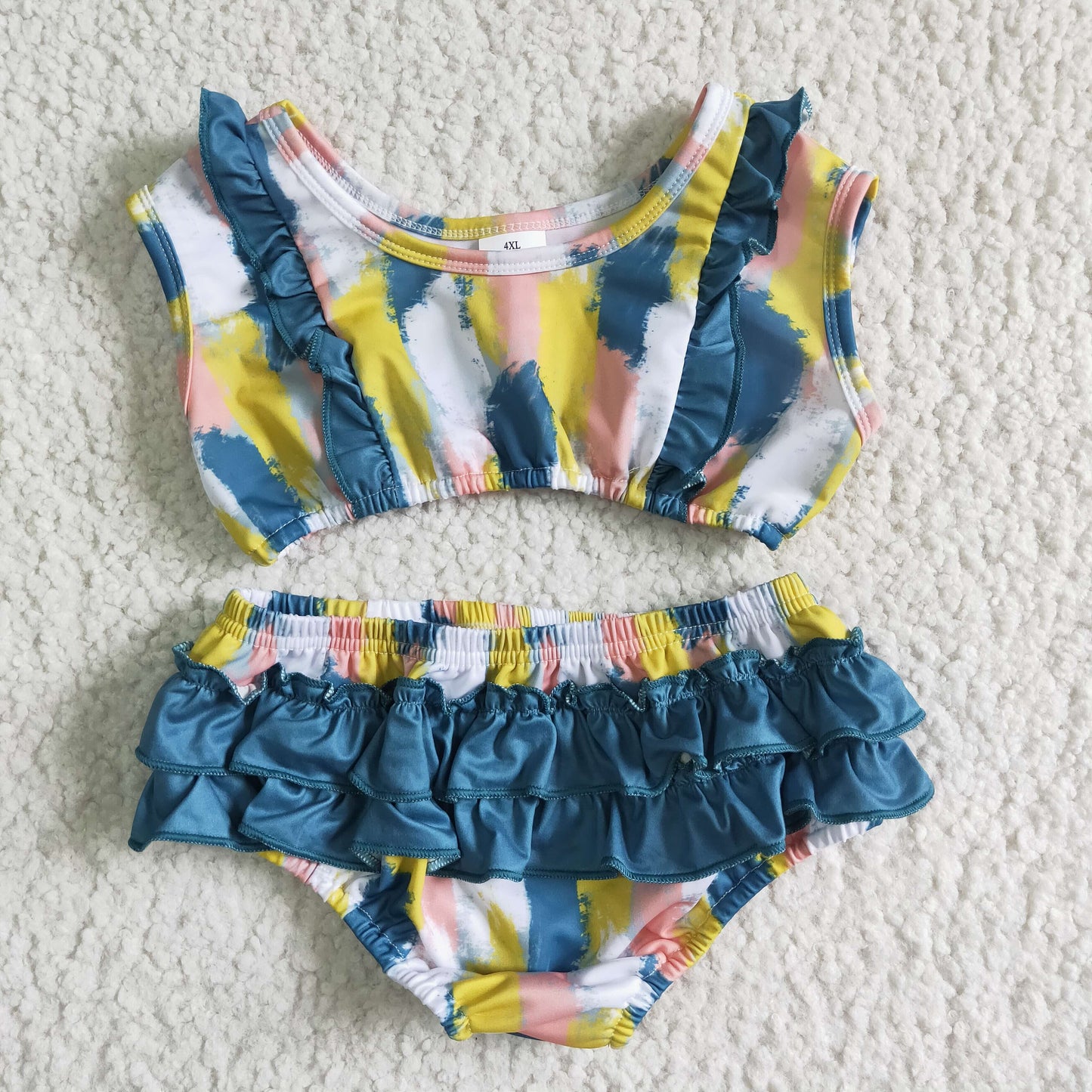 Girls Colorful Bathing Suit 2pcs