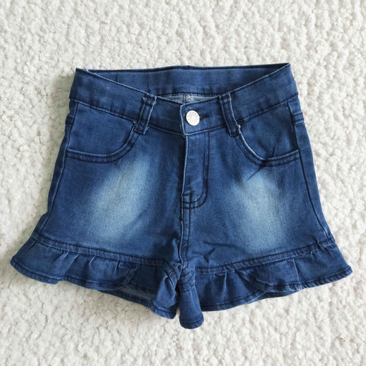 Girls Summer Blue Denim Shorts