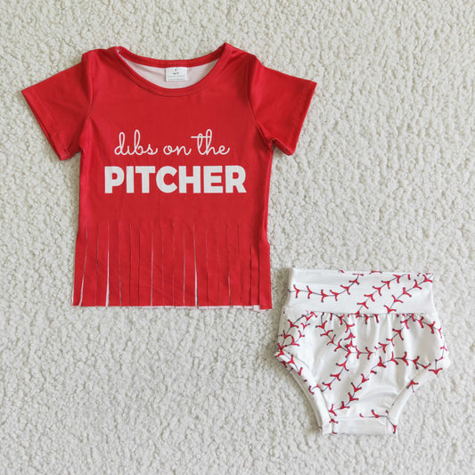 Girls Pitcher Red Bummies