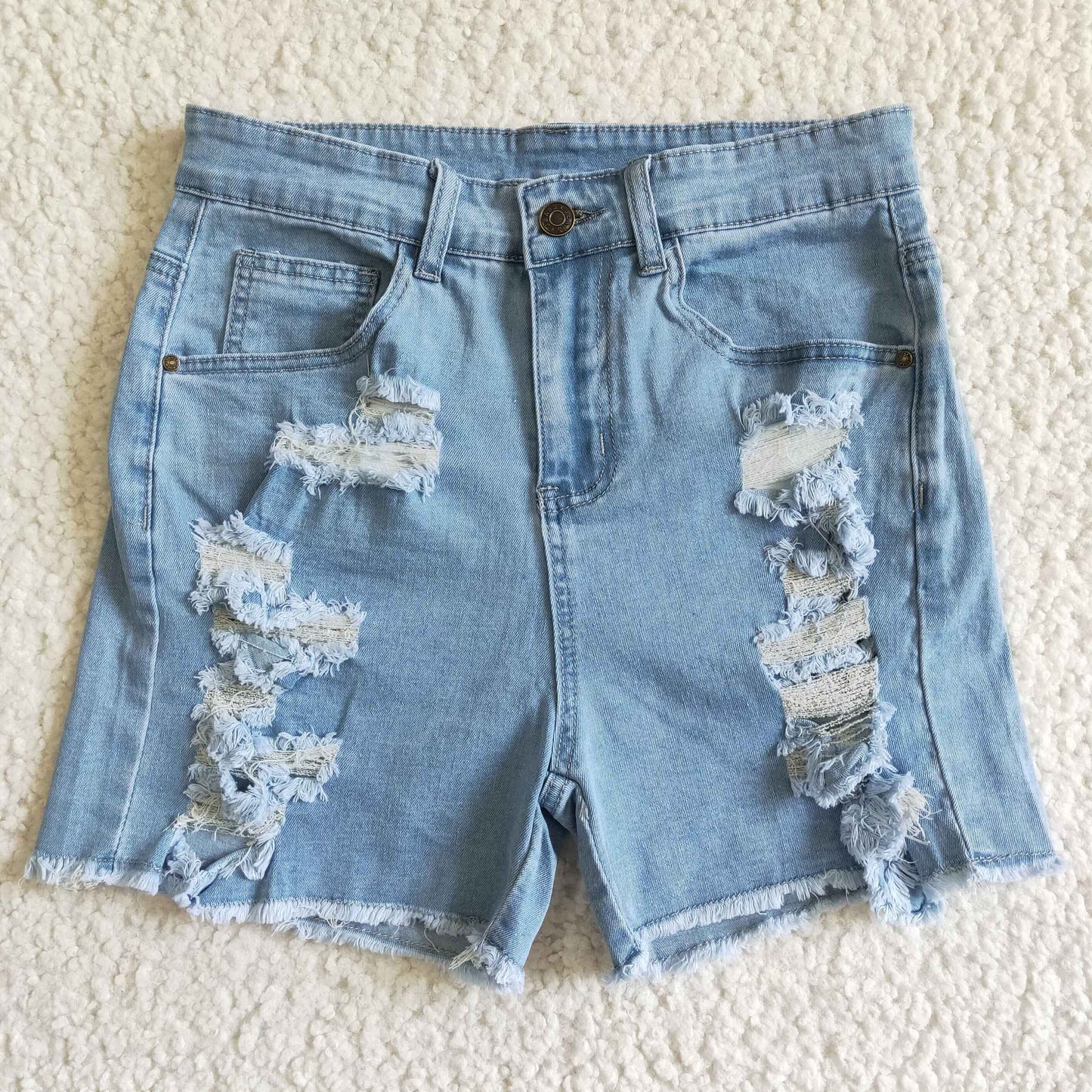 Adults Summer Blue Denim Shorts