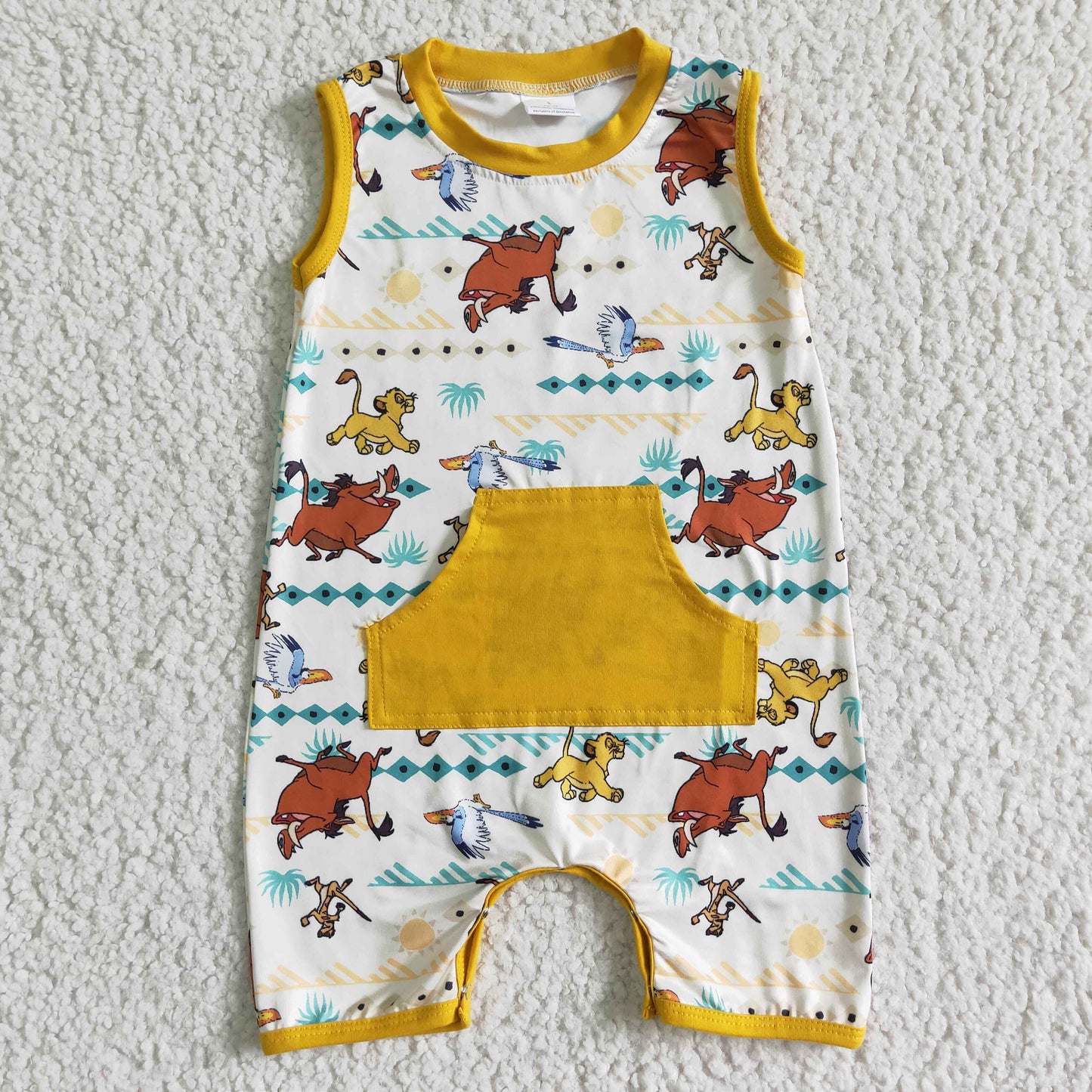 Boys Summer Lions Rompers