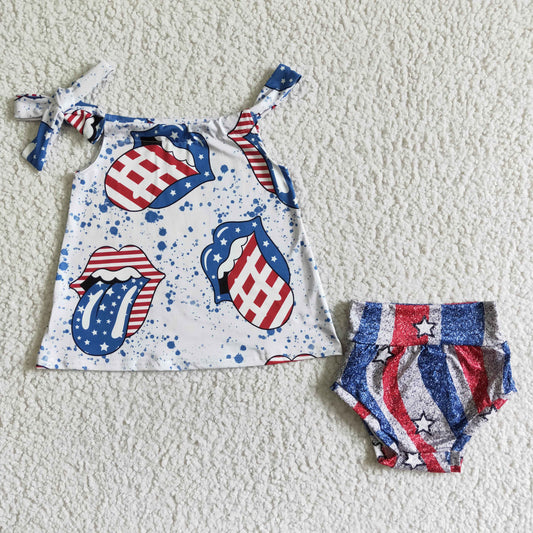 Girls July Fourth Bummies