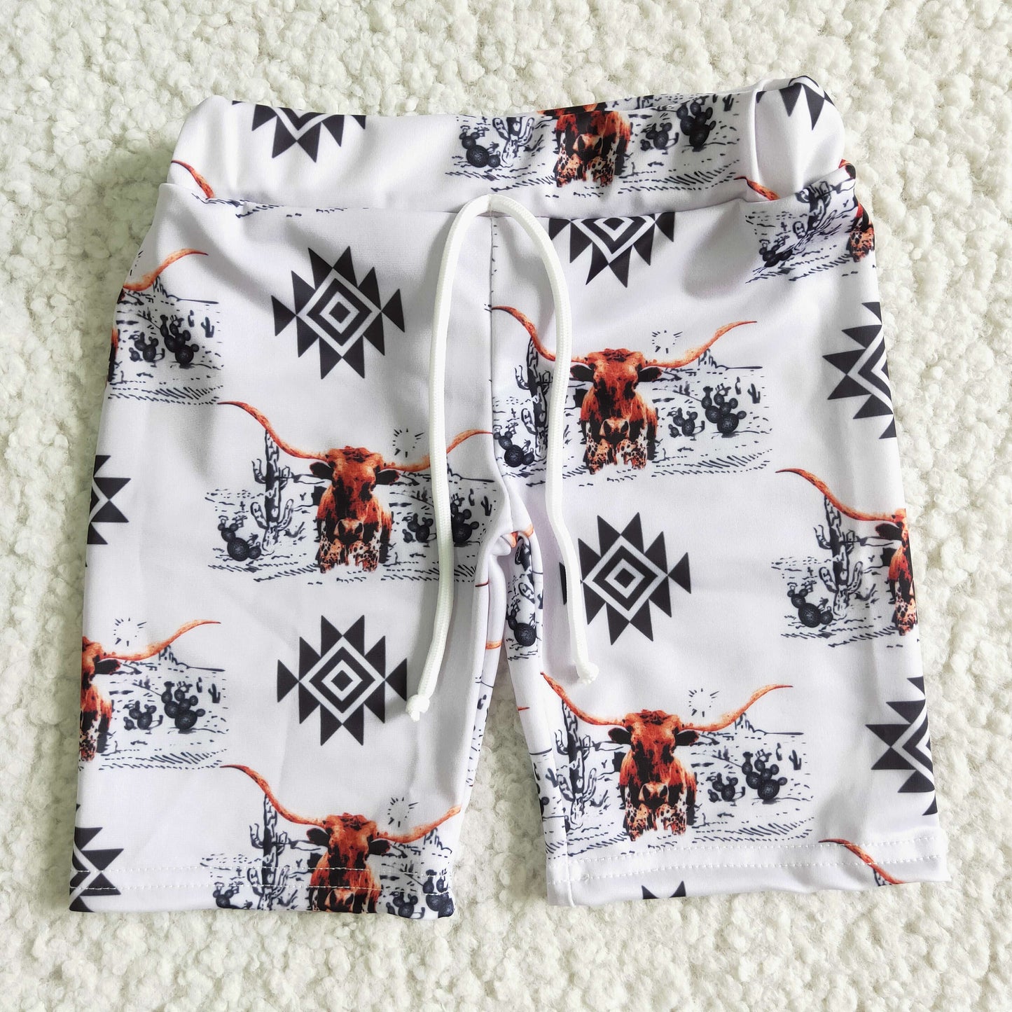 Boys Cow Swimming Trunks