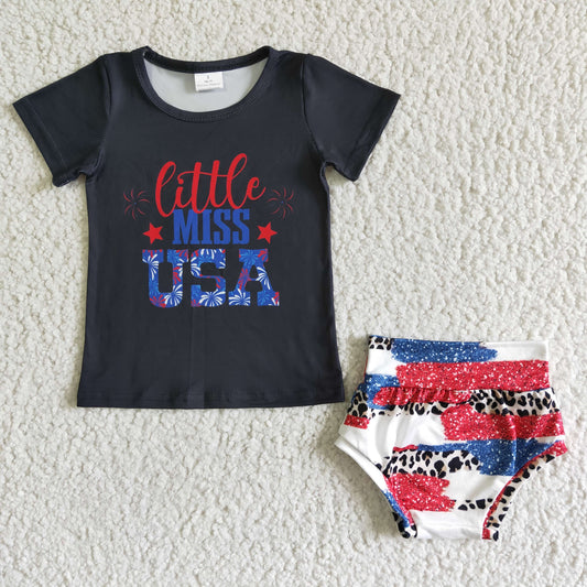 Girls Little Miss USA Bummies