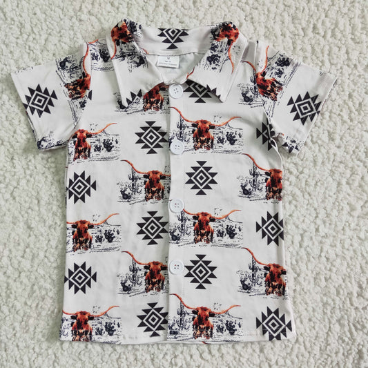 Boys Summer Cow Top Shirt