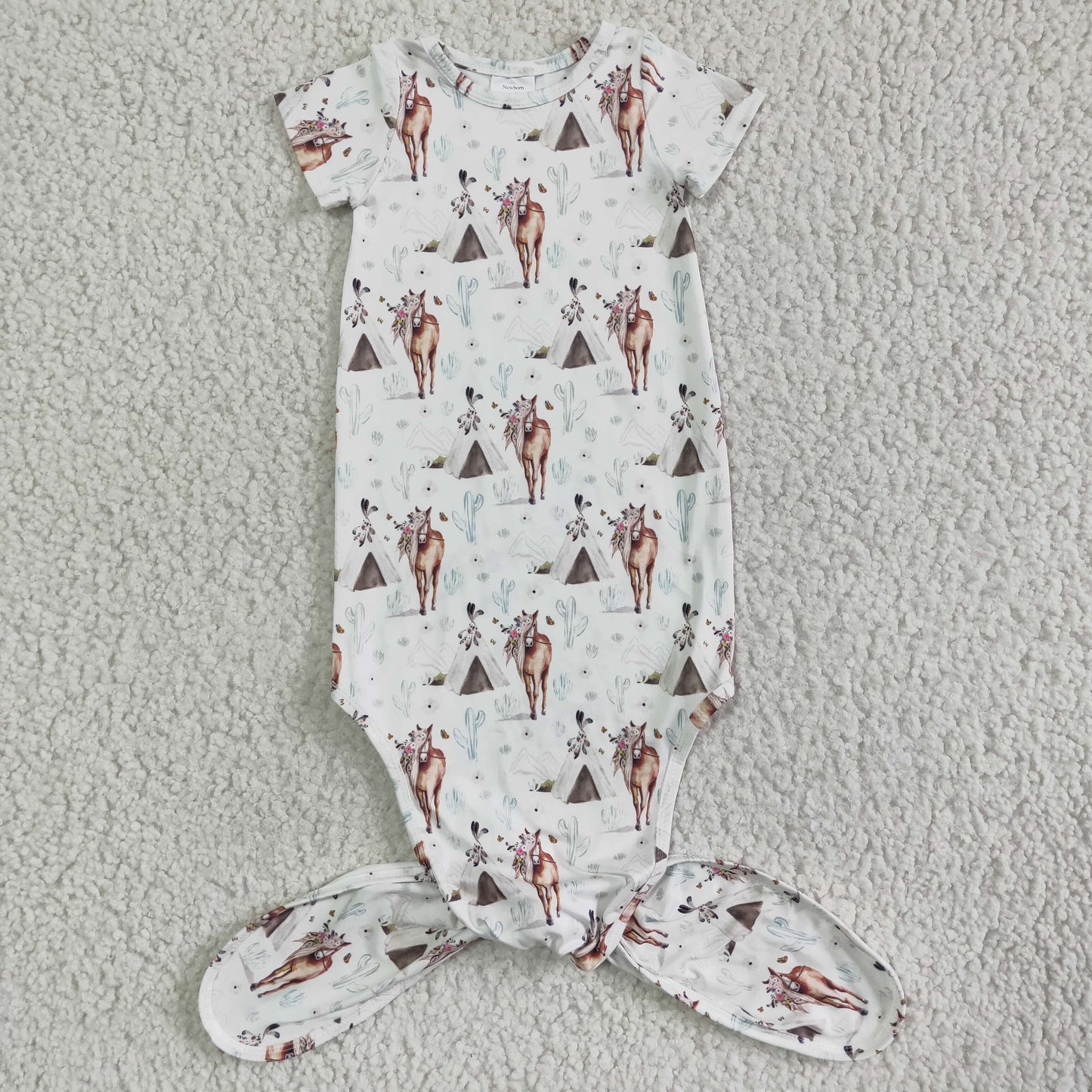 Newborn Cow Floral romper