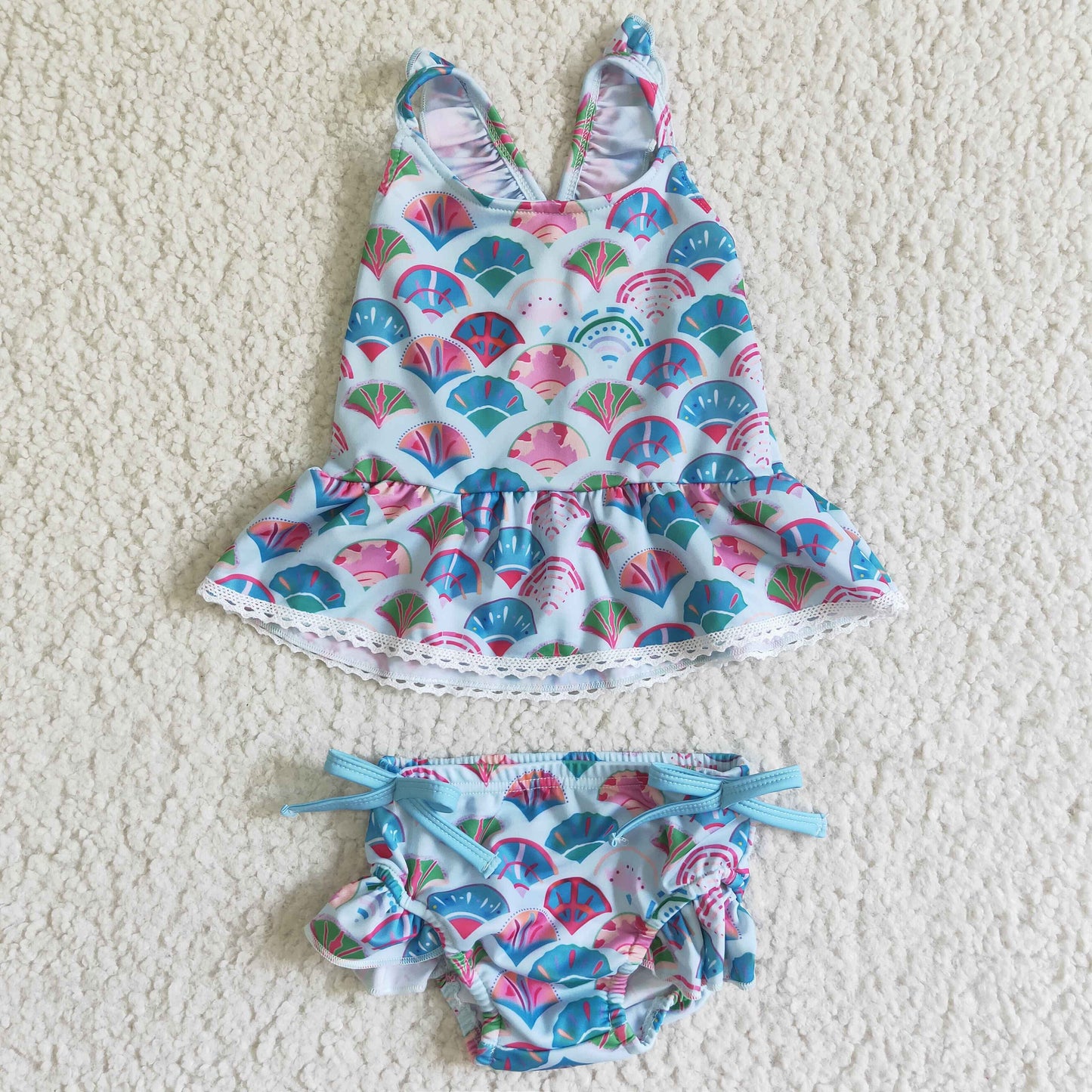 Girls Fish Bathing Suit 2pcs