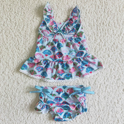 Girls Fish Bathing Suit 2pcs