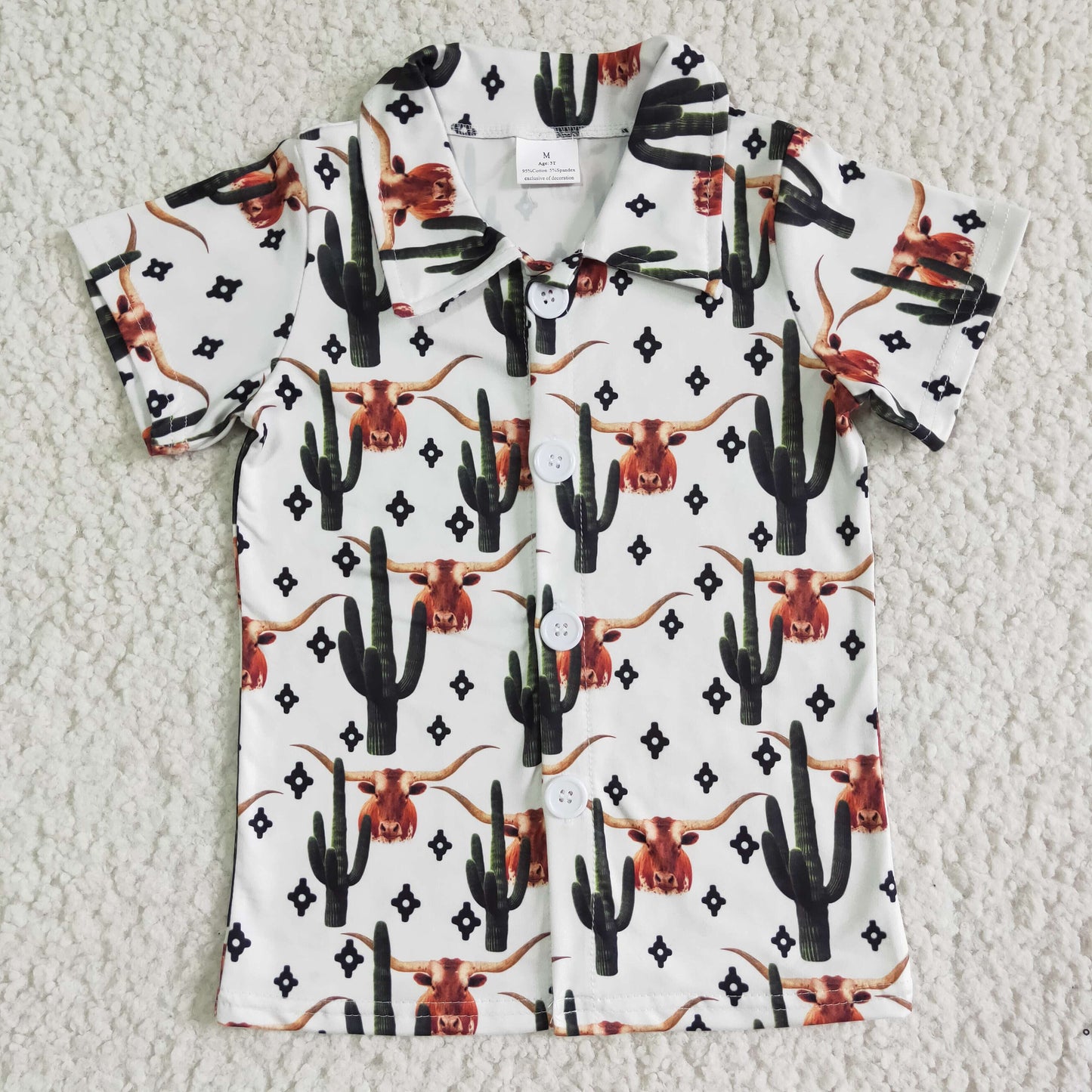 Boys Cactus Cow Top Shirt