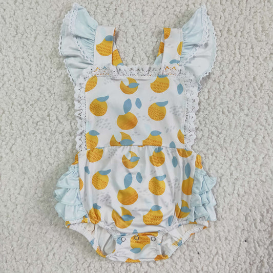 Girls Summer Fruit Rompers