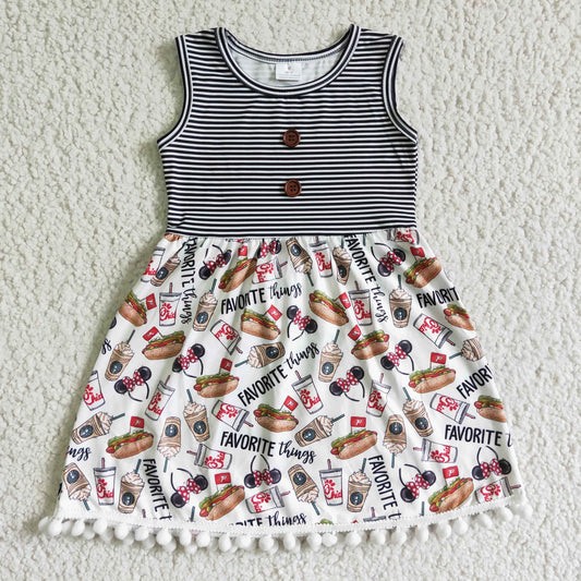 Girls Cartoon Favorite Things Dress Sleeveless