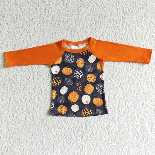 Boys Pumpkin Orange Shirt Top