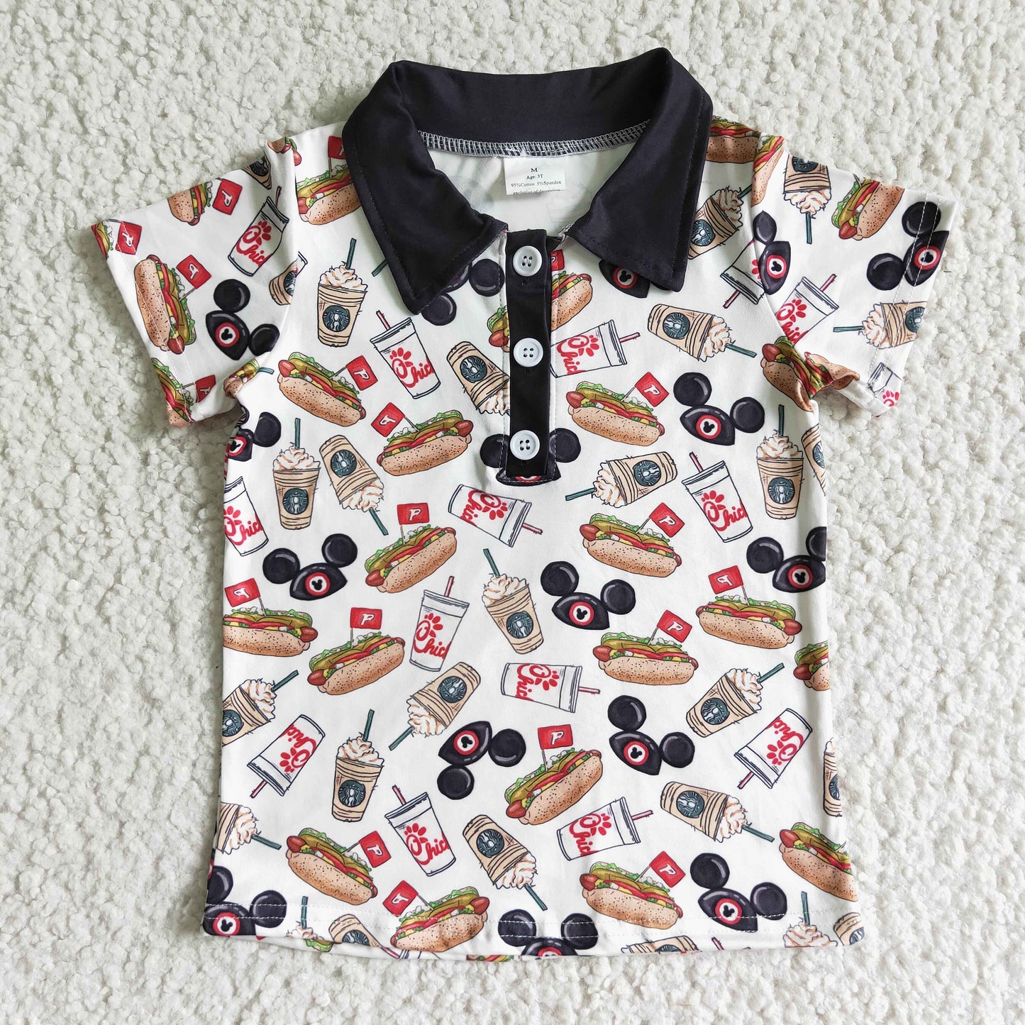 Boys Favorite Things Snacks Top Shirt Short Sleeves