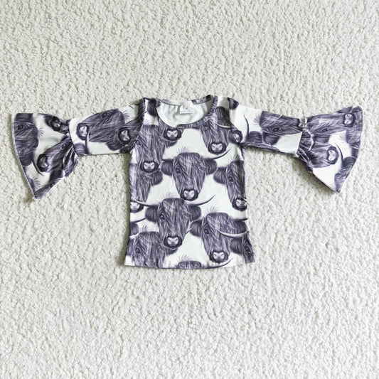 Baby Cow Top Shirt Long Sleeves