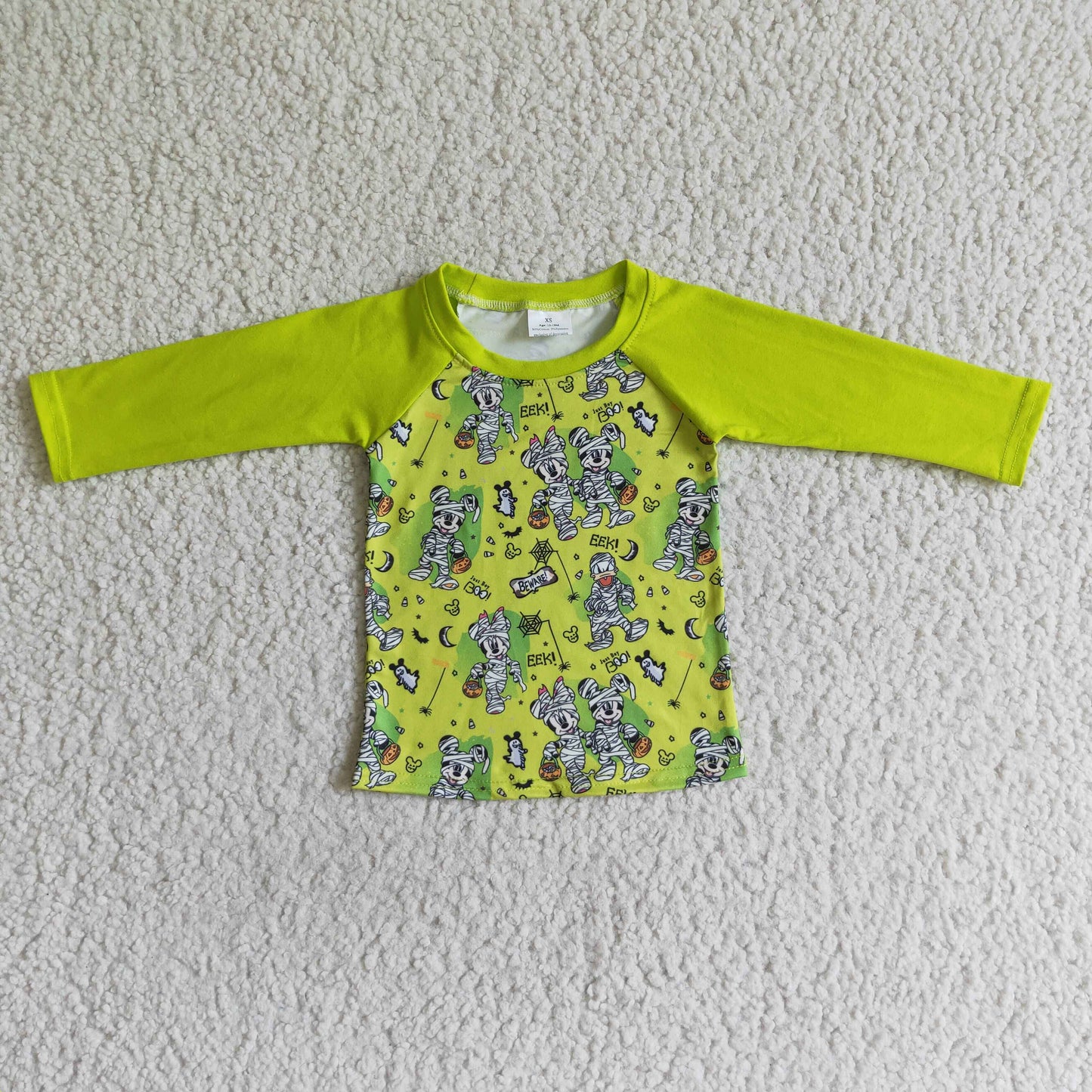 Boys Halloween Green Top Shirt