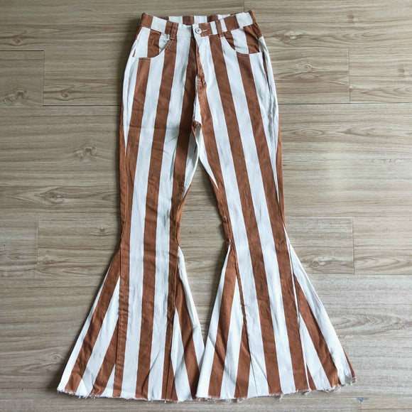 Adults Stripe Bell Bottom Jeans