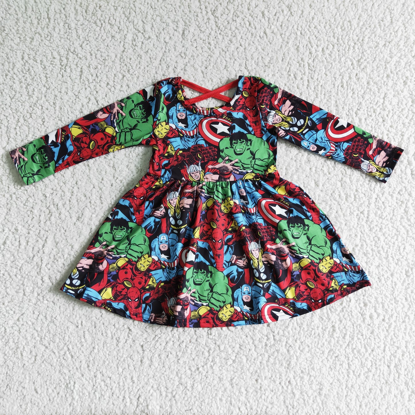 Girls Hero Dress Long Sleeves