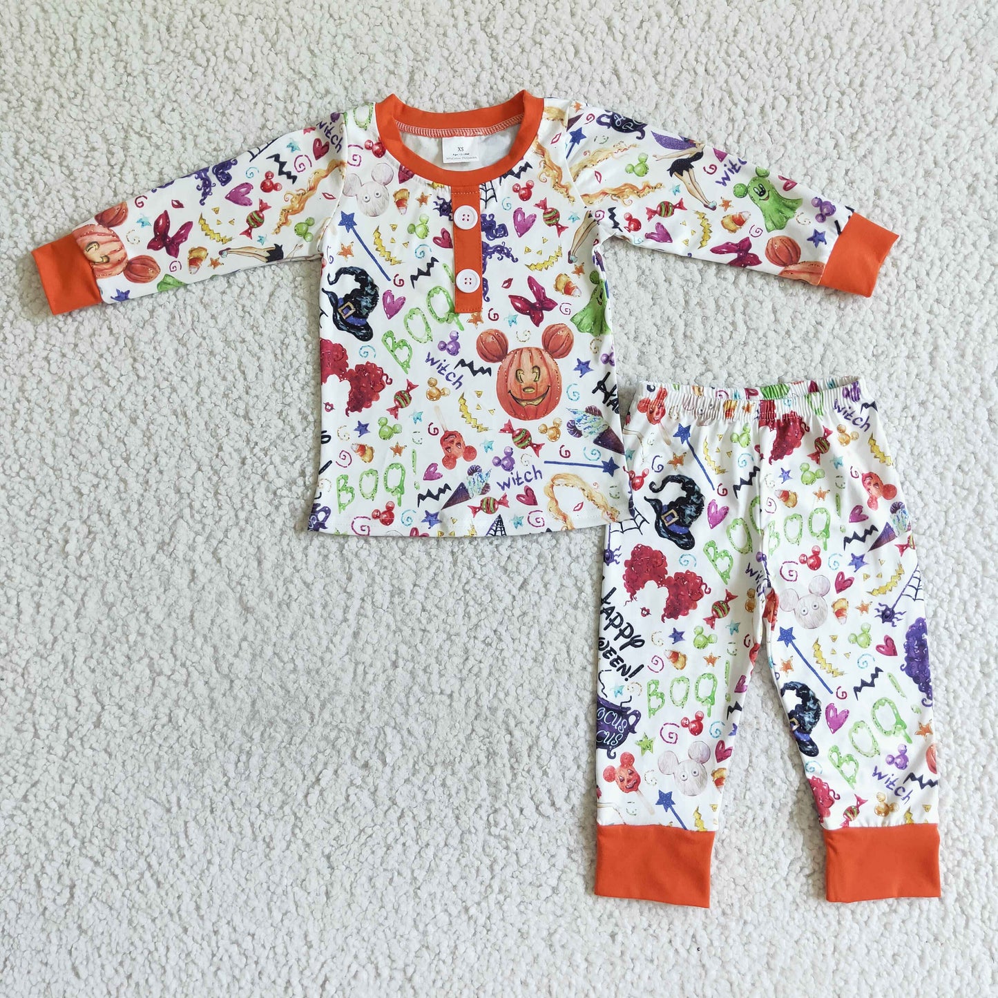 BLP0046 Boys Halloween Cartoon Boo Pajamas