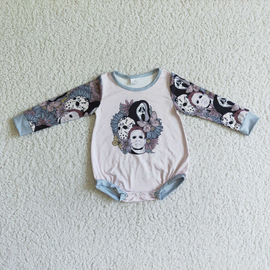 Baby Halloween Skull Rompers Long Sleeves