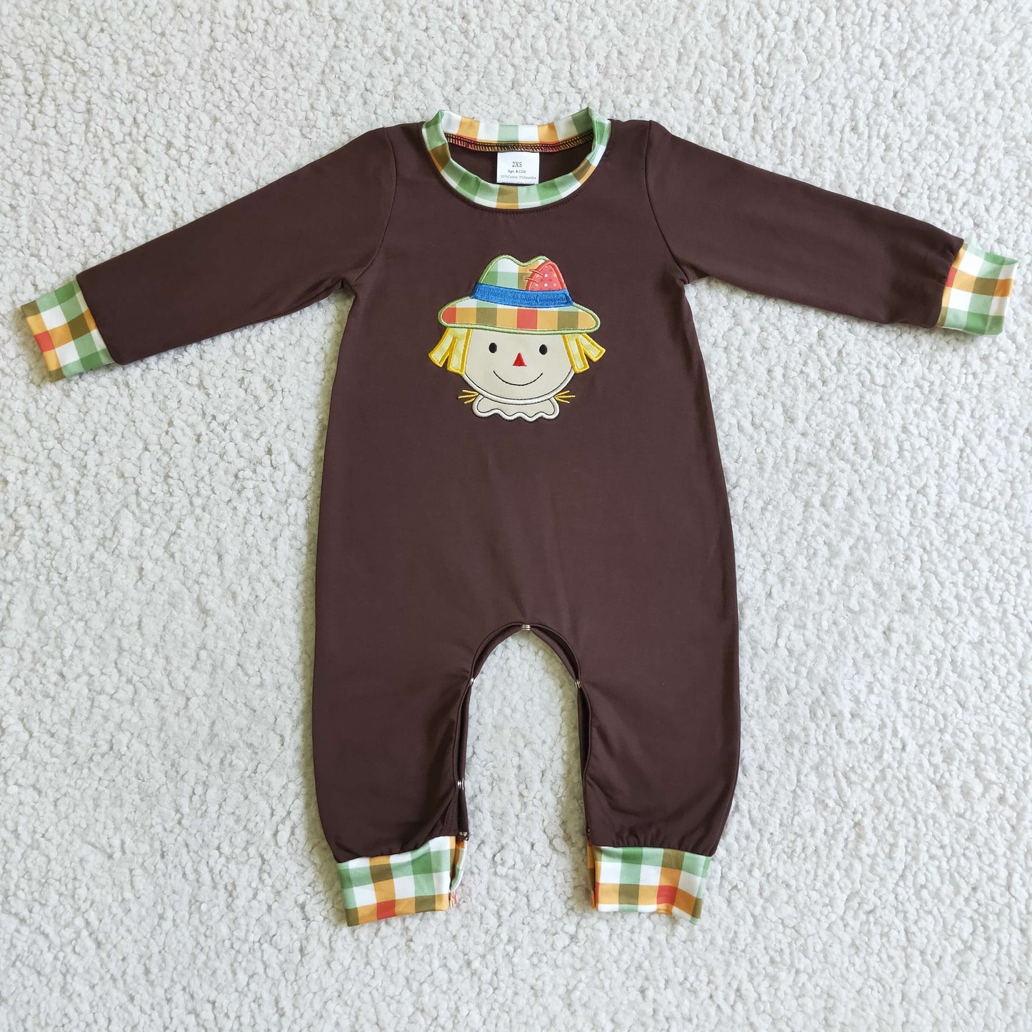 Boys Scarecrow Rompers Long Sleeves