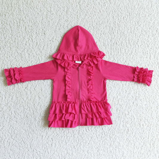 Girls Hot Pink Top Jacket Coat Zip