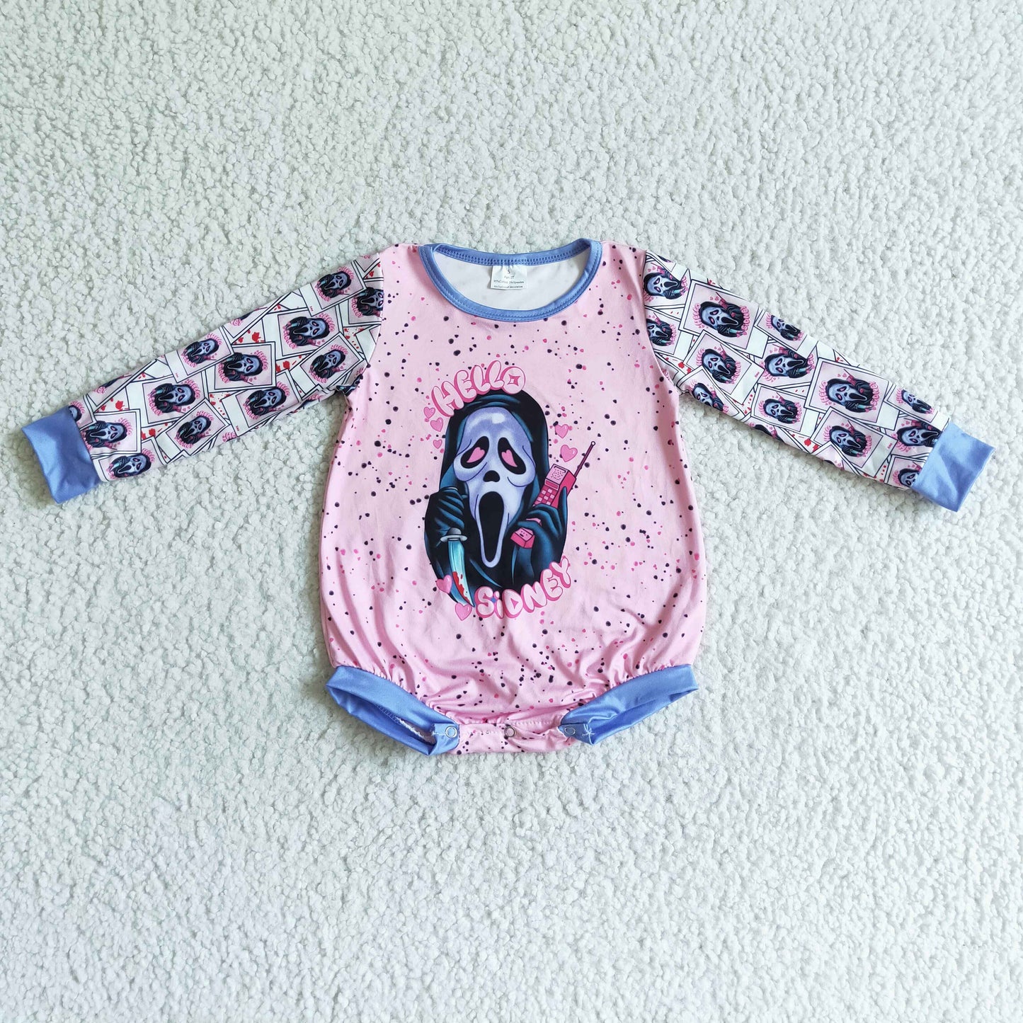 Baby Halloween Skull Rompers Long Sleeves