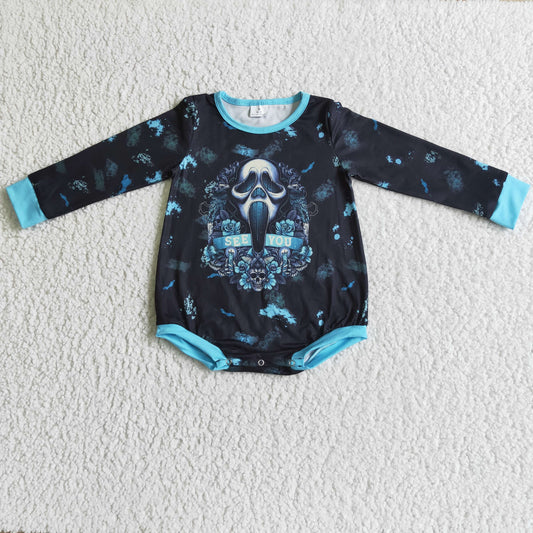 Baby Halloween Skull Rompers Long Sleeves