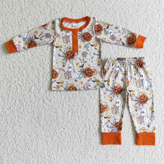 BLP0048 Boys Halloween Pajamas Long Sleeves