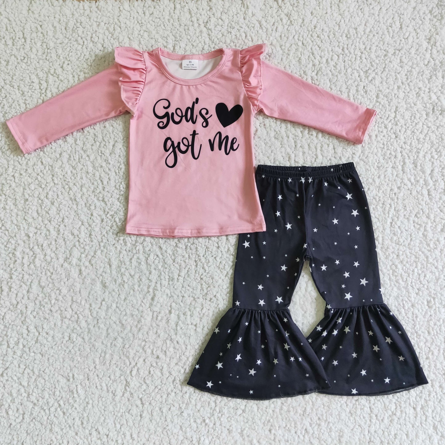 GLP0207 Girls God's Got Me Pink Outfits