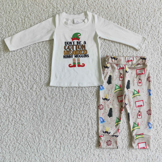 GLP0078 Boys Christmas Cotton Outfits Long Sleeves