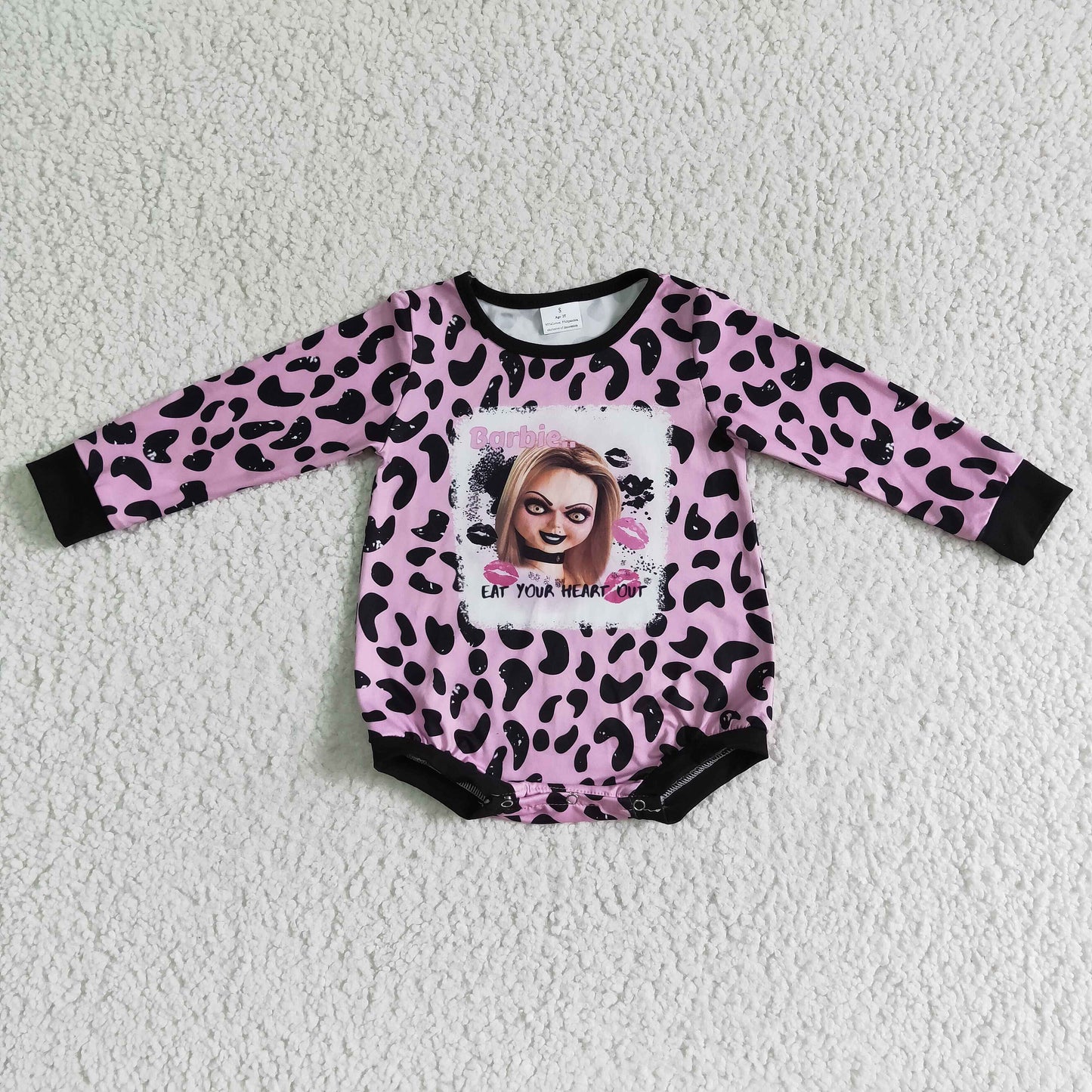 Baby Halloween Leopard Rompers Long Sleeves