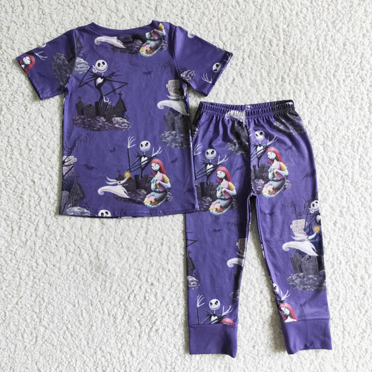 Boys Halloween Purple Pajamas