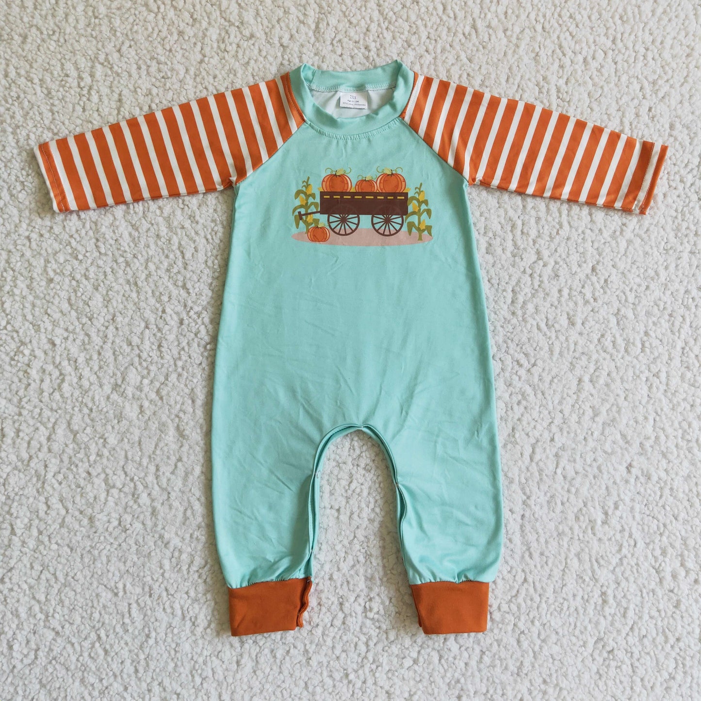 Boys Pumpkin Rompers